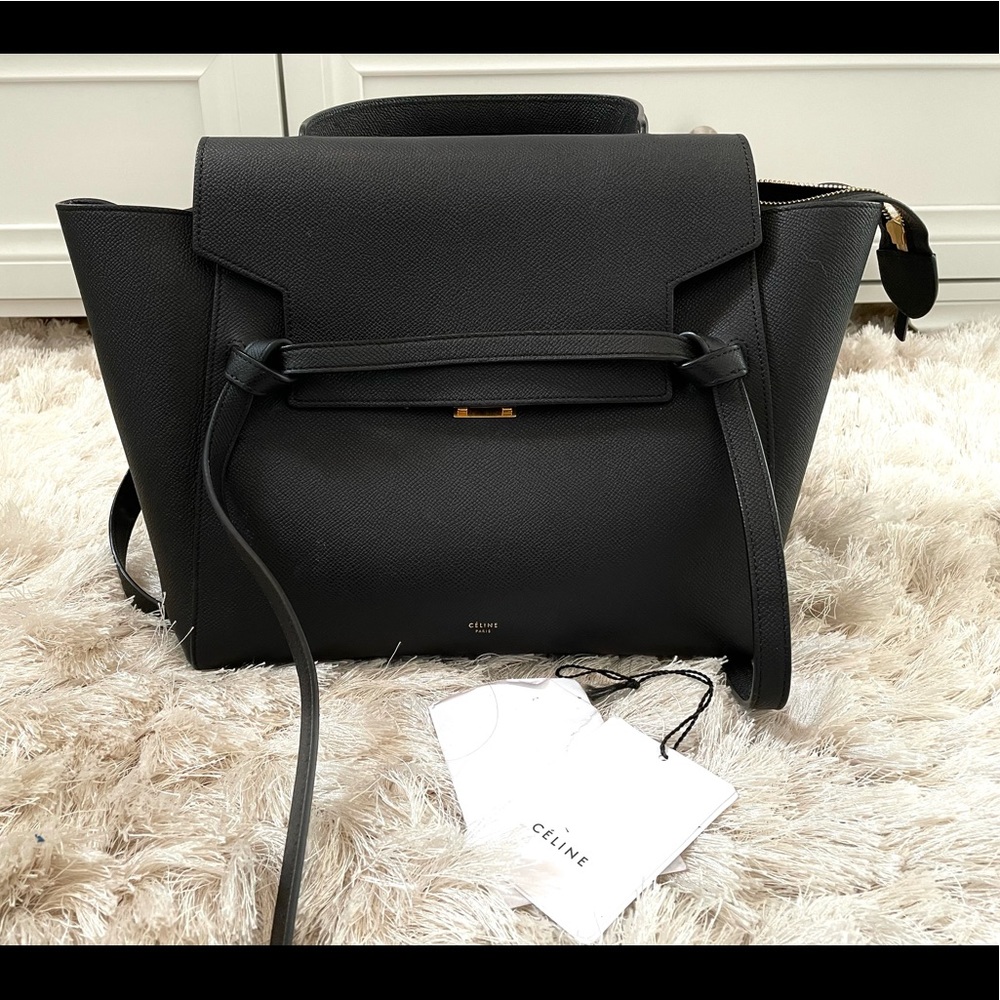 Celine Mini Belt Bag in Black